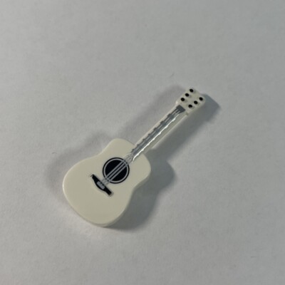Lego  1x Gitarre Guitar Acoustic White Weiß 25975pb02 Neu New