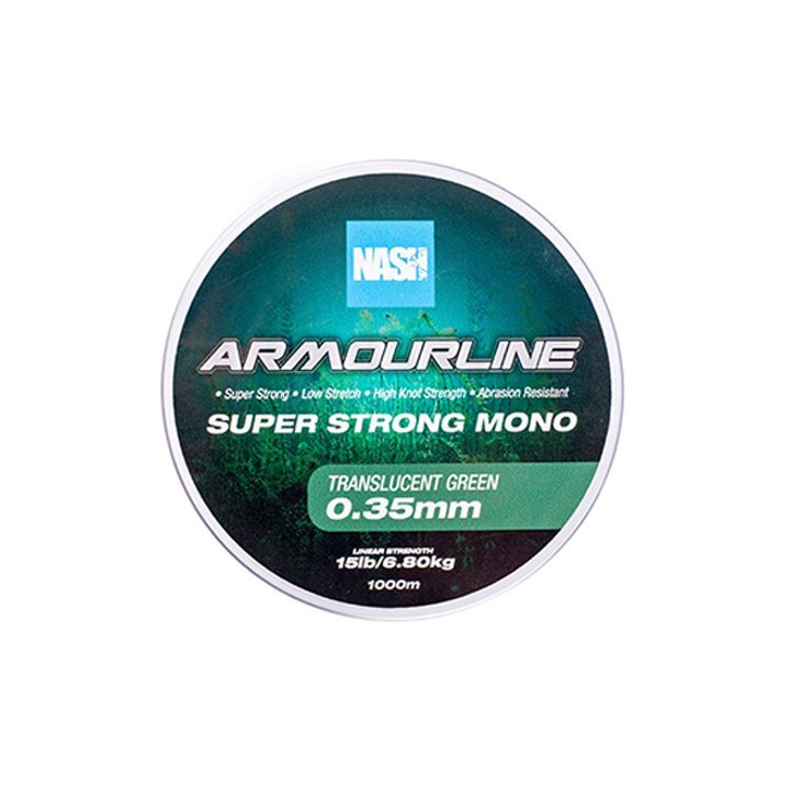 Рыболовная снасть Nash Armourline Mono Green 0,40 мм, 20 фунтов, 1000 м, Карповый шнур Angelschur