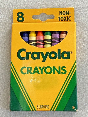 Crayola 8 Count Classic Colors Standard Size Crayons Tuck Box 1994 52-3008