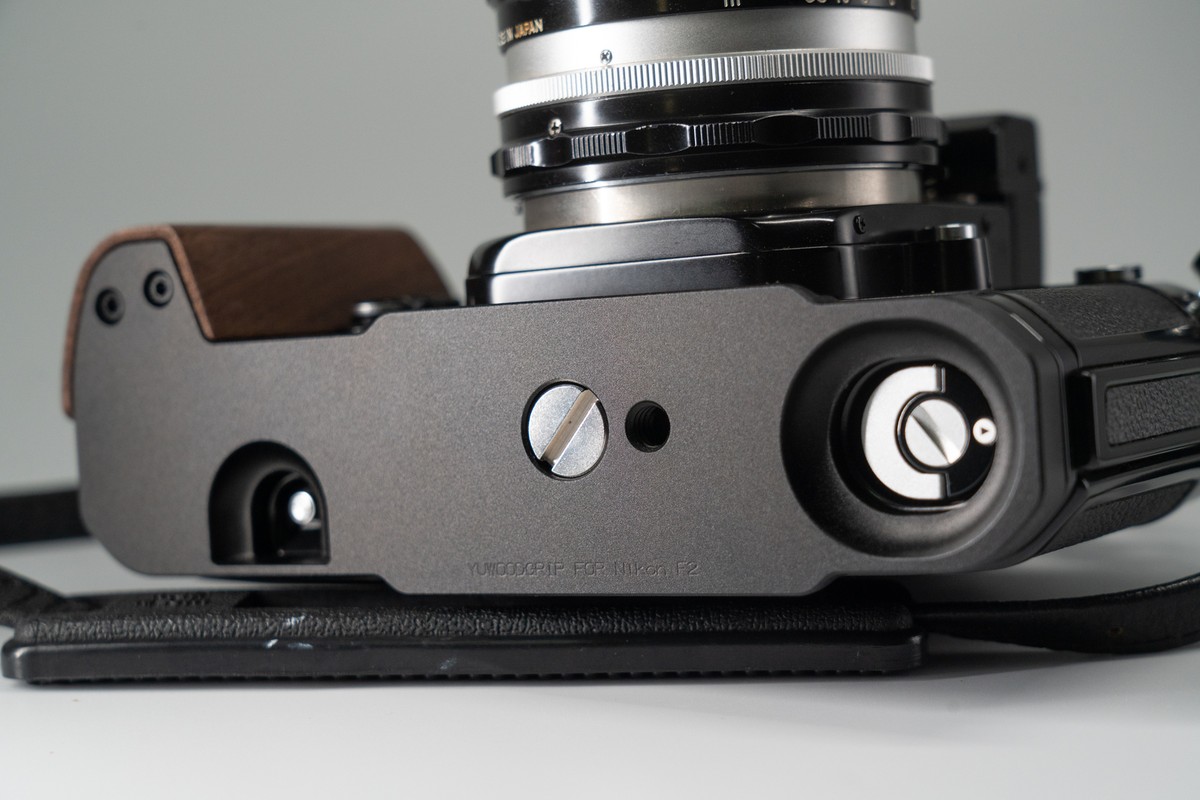 Wood Camera Hand Grip Handle F Nikon F2 F2A F2AS Camera Aluminum