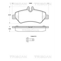 Triscan BremsbeläGe Hinten FüR Mercedes-Benz Sprinter 3-T Kasten VW Crafter