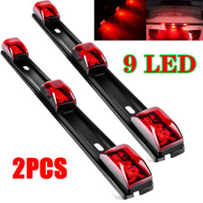 1-2pack Led Rear Clearance Id Marker Light Bar Truck Trailer Tail Red Lights New