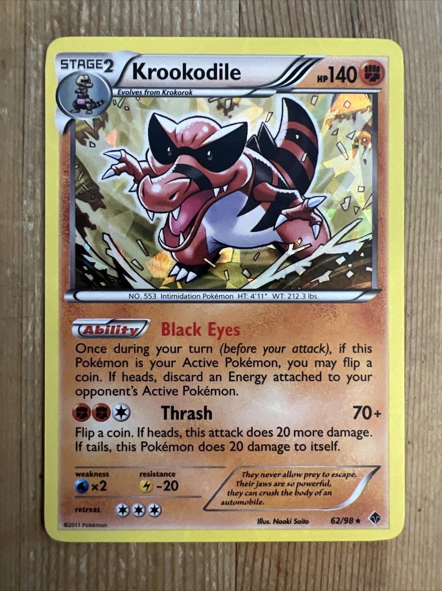 クロコゲ Pokémon - Krookodile - 62/98 - Cracked Ice Holo Rare - BW Emerging