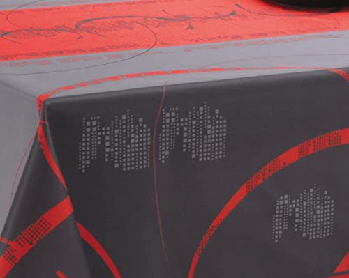 Le Linge De Jules Nappe Anti-Taches Noël Rouge Ovale 150 X 240 Cm