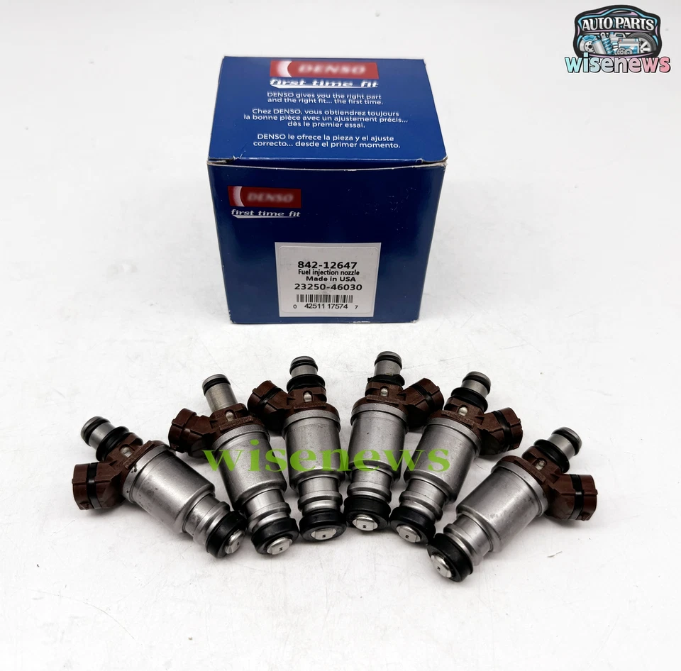6x Denso Fuel Injectors Fit 92-95 Supra Lexus GS300 SC300 23250-46030 Foto 2 de 4