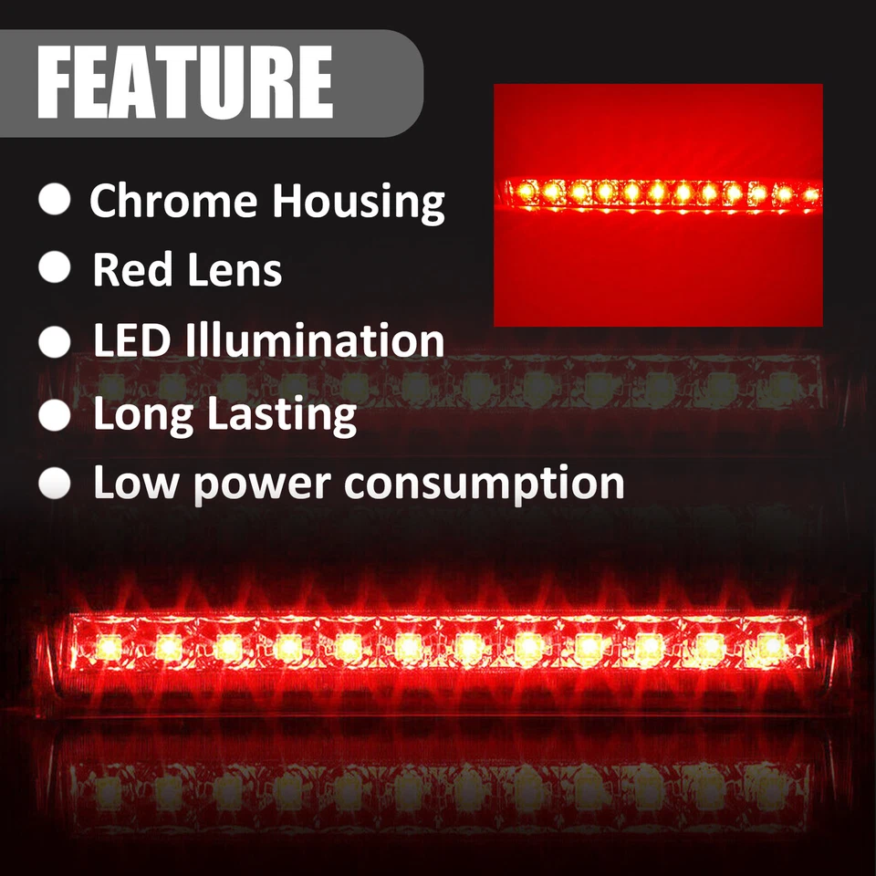 Tercera luz de freno trasera LED para Chevy Tahoe Suburban Yukon XL 2000-2006 Foto 4 de 4