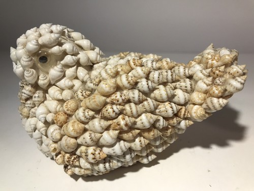 Vintage 1988 Folk Art Vintage Seashell Art Seashell Birds Original American Art - Picture 8 of 12
