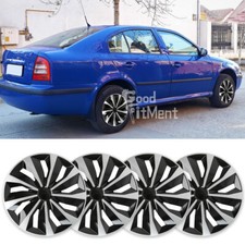 15" Wheel Hubcaps Trim Covers Rim Protectors Set of 4 For Skoda Octavia Fabia