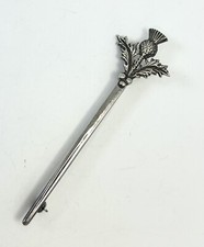 Vintage Sterling Scottish Thistle Kilt Pin Brooch Marked TE V127