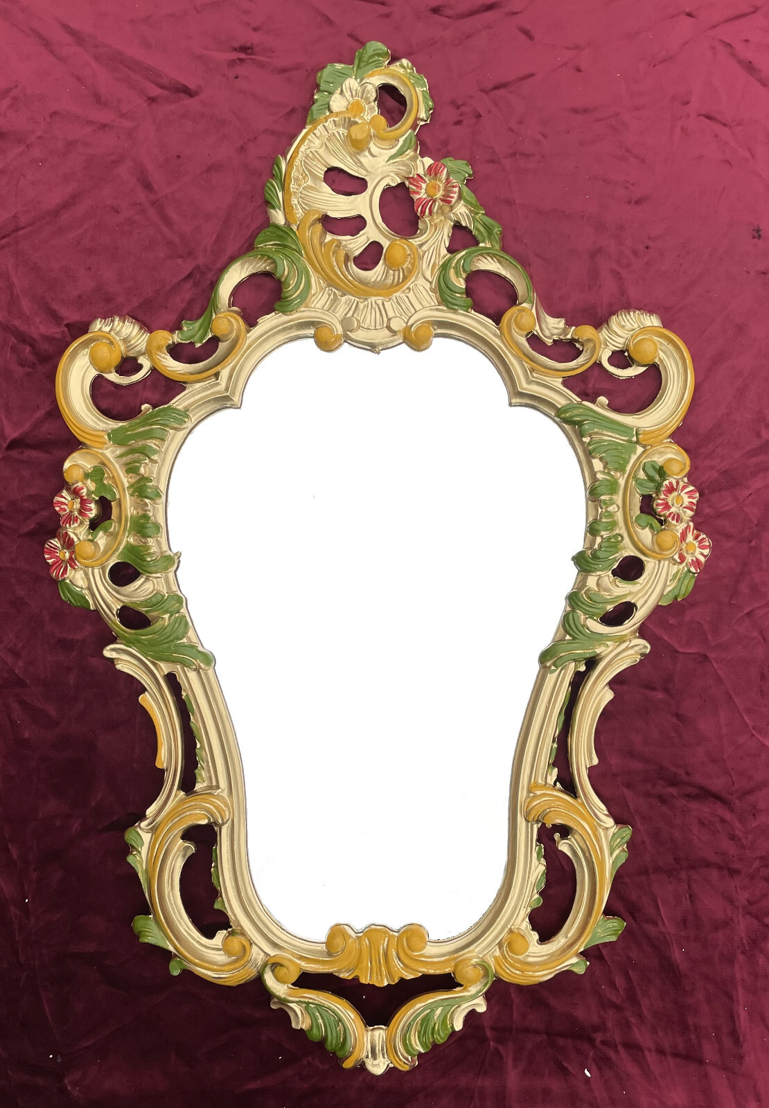 Specchio Da Parete Barocco Oro Anticato 76x50 Cm – Cornice In Polynature, Made In Italy