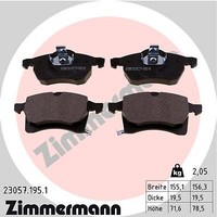 Zimmermann 23057.195.1 Bremsbelagsatz, Scheibenbremse FüR Opel