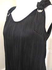 Chic Me Little Black Dress M Wavy Pleats Gorgeous Conservative Party Dress