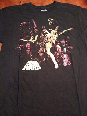 Star Wars Tee Funny Cool Clothes Shirt Black T Shirt size L