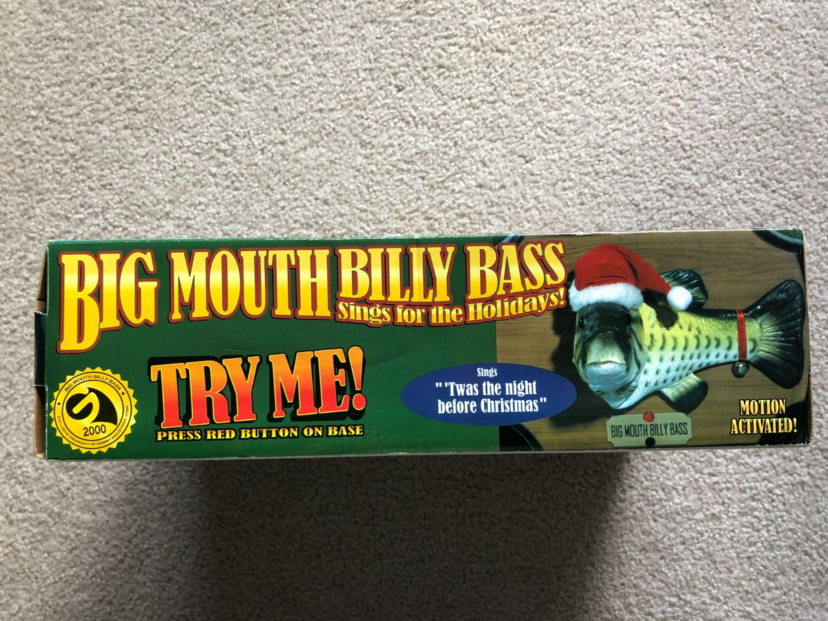 Vtg Big Mouth Billy Bass Christmas Singing Fish Gemmy 1999 “night