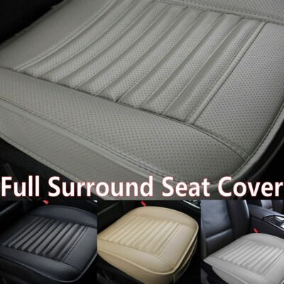 Leather Seat Covers 3D Deluxe PU Leather Car Seat Cover, Breathable Front Seat Pad Mat With Non-Slip Bottom For Auto Chair Cushion Beige Car Seat Covers Front - Foto 6