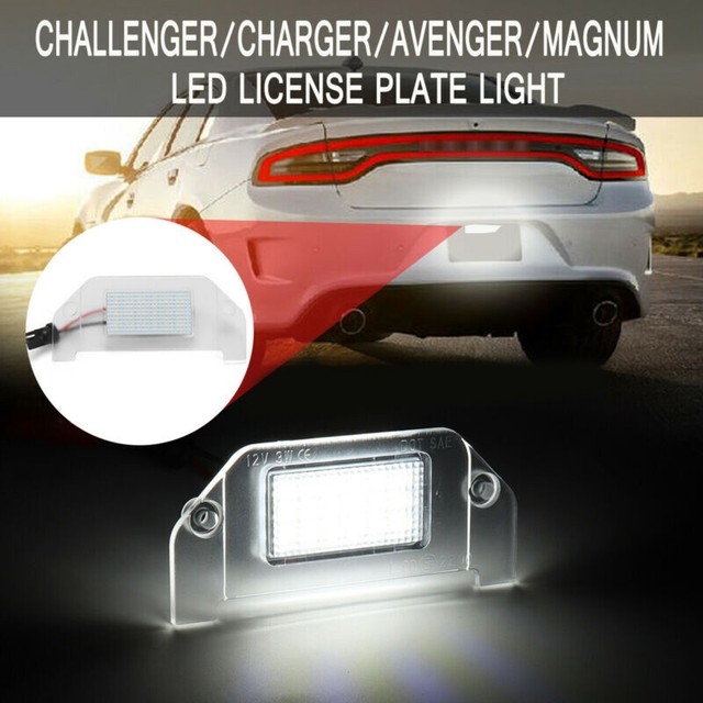 18SMD Car LED Rear Number License Plate Light White For Dodge Avenger