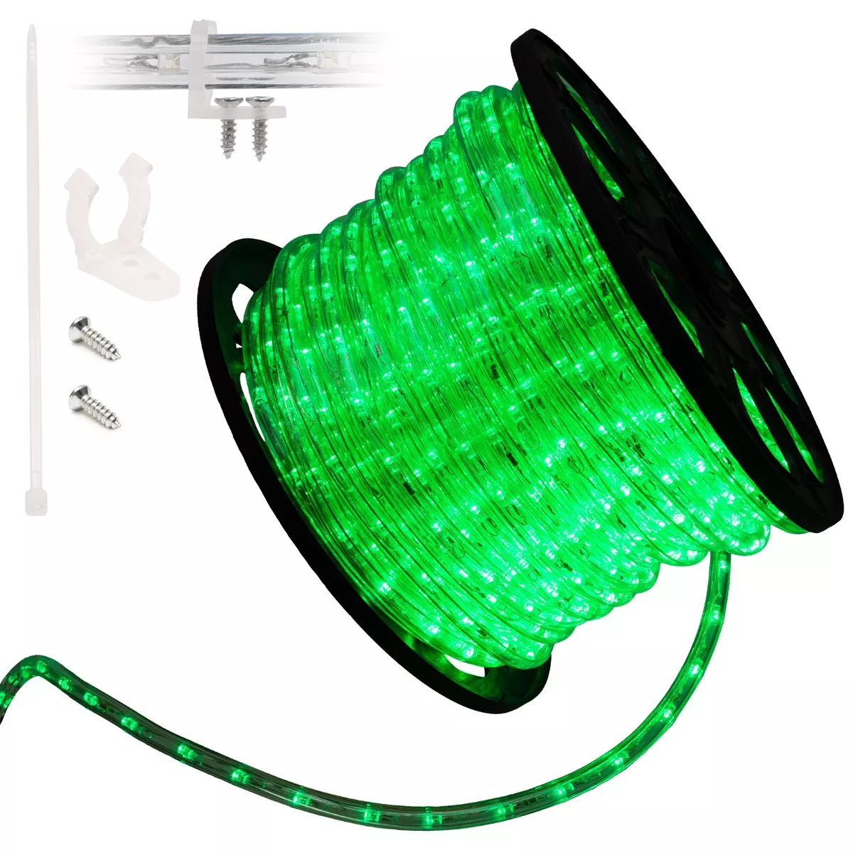 Green LED Rope Lights 10 25 50 100 150ft Indoor Outdoor