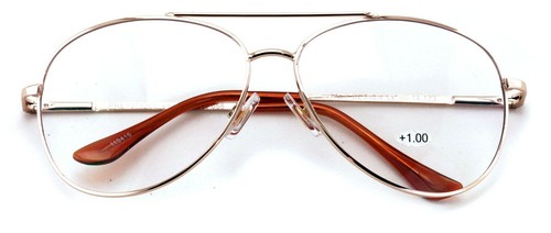 Occhiali da lettura Aviator progressive trasparenti senza linea lettore trifocale molla - Foto 3 di 12