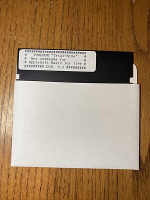 Apple II TOOLBOX Trial-Size AppleSoft Basic 5.25  Floppy DOS 3.3