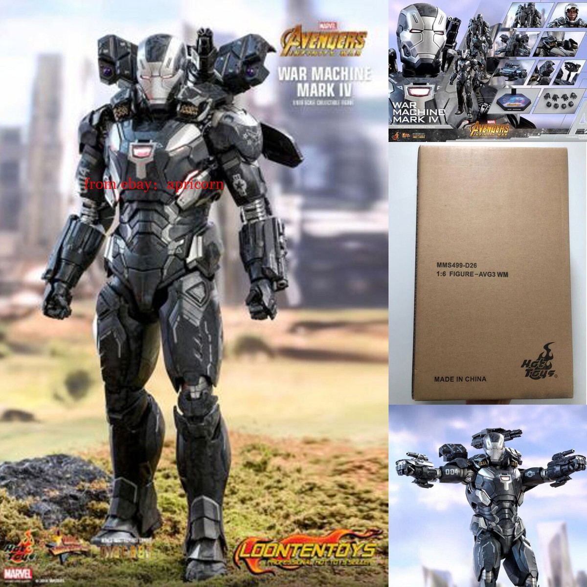 NEW! Hot Toys 1/6 MMS499D26 Avengers: Infinity War -War Machine