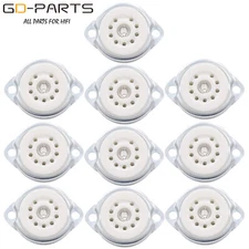 9pin Vacuum Tube Socket for 12AU7 ECC82 ECC83 6922 5670 EL84 Chassis Mount 10PCS