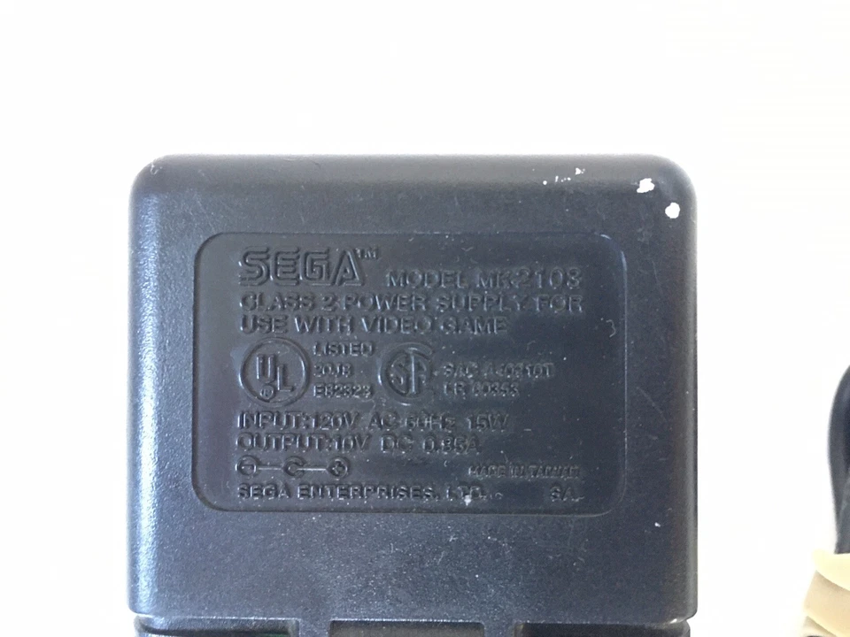 Fuente de Alimentación Oficial Sega Modelo MK-2103 Buen Estado Foto 2 de 3