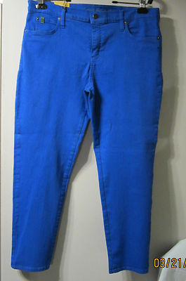 NWT  2ND.YOGA''  HARD TO FIND SZ.33  4 WAY STRETCH BLUE HI RISE SKINNY Yoga JEANS