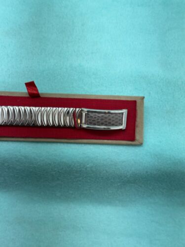 Bretton Vintage Expansion Watch Band Stainless Steel with Leather 16 mm - Picture 2 of 9