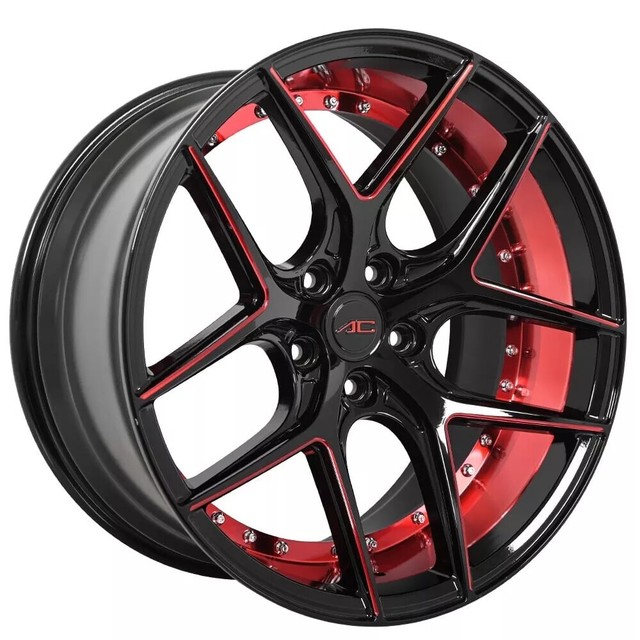 AC Wheels Divino Black & Red