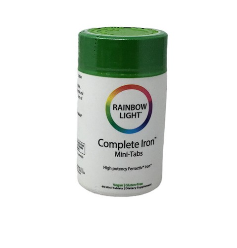 Complete Iron Mini-Tabs w/ Ferractiv Iron, Vitamin C,Vegan,GF 60 Tablets(GS) - Picture 1 of 1