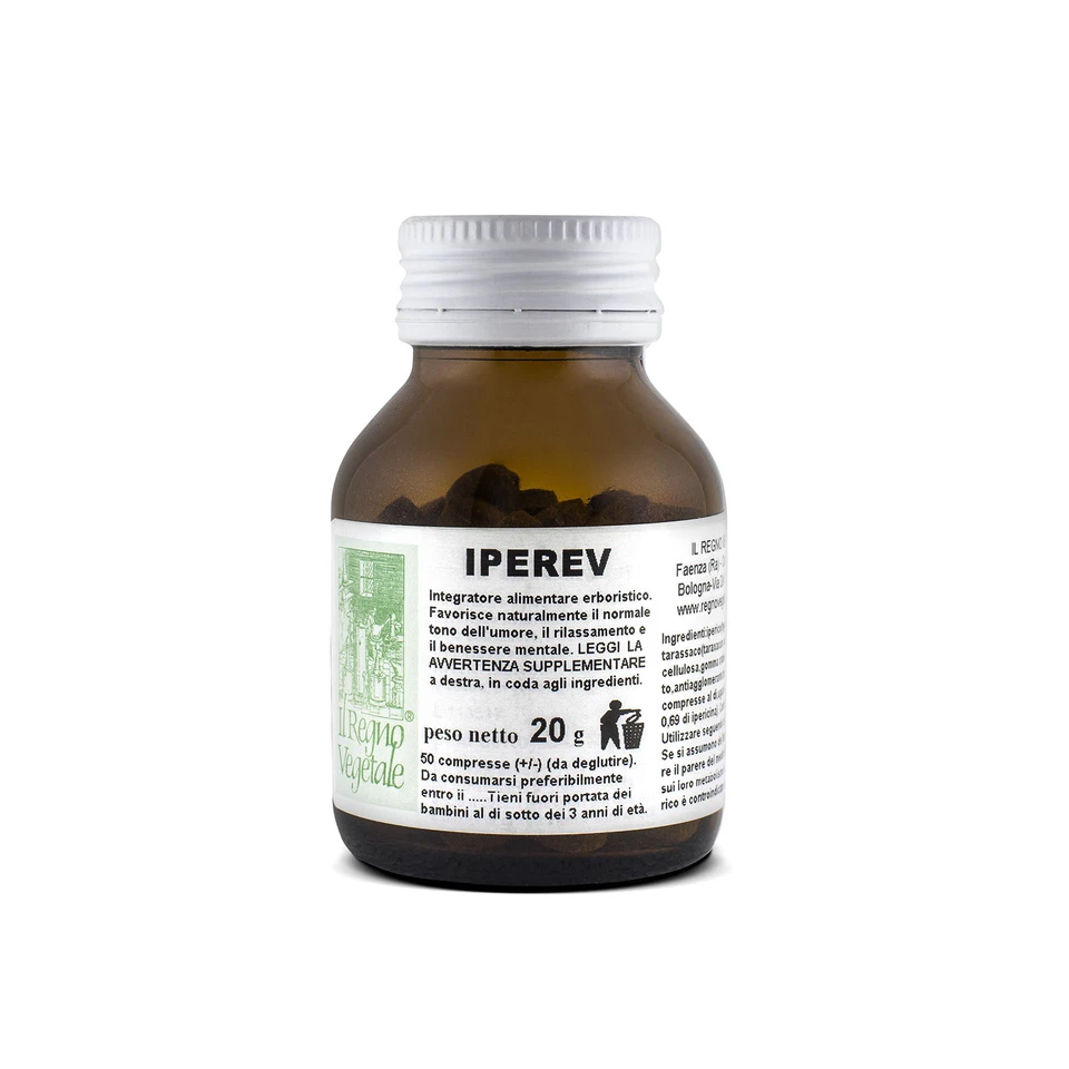 IL REGNO VEGETALE IPEREV Iperico E.s. 125 Compresse ANTIDEPRESSIVO Naturale SBALZI D'UMORE Apatia