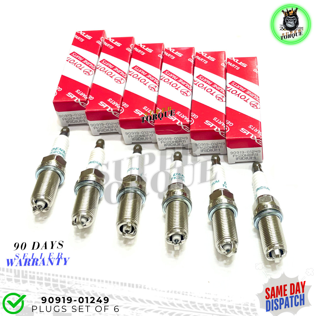 90919-01249 NEW SPARK PLUG SET OF 6PCS For LEXUS GS300 IS Genuine Toyota Denso