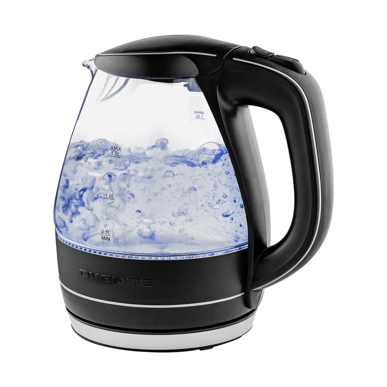 OVENTE Electric Kettle, 1.5L Borosilicate Glass Countertop Water Heater