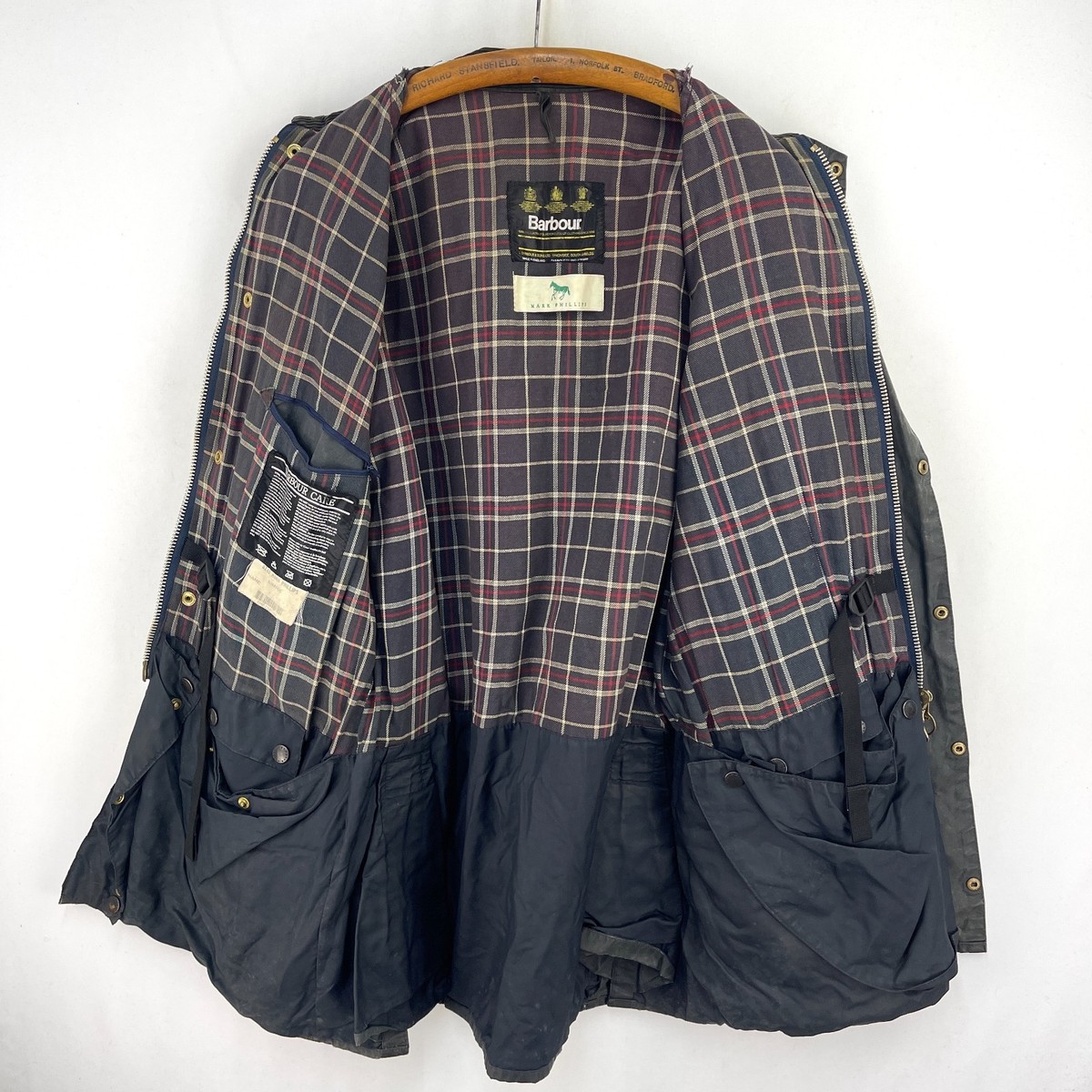 Barbour バブアー MARK PHILLIPS Barbour Mark Phillips Wax Coat Mens Large Blue Vintage Classic