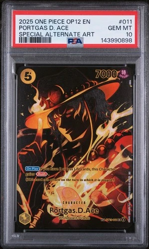 PORTGAS D. ACE - OP12 (SP) ST13-011 LEGACY OF THE MASTER FOIL - PSA10