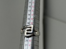 Vintage 925 Sterling Silver Greek Key Meander Size 8.25 Ring