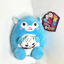Peek-A-Boo Toys Yummeez Blue Llama Rainbow Cupcake Sprinkles Plush 7” Tags