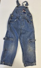 Vintage 90s Mickey Mouse Denim Overalls Size 4T