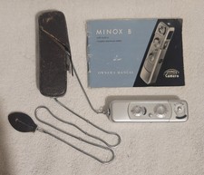 Minox B Miniature Spy Camera, Chain, Leather Case Manual