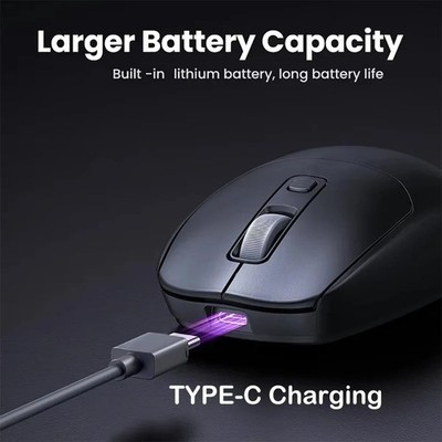 Bluetooth 5.2 Wireless Mouse 2.4G Dual-Mode Silent Rechargeable 1600DPI