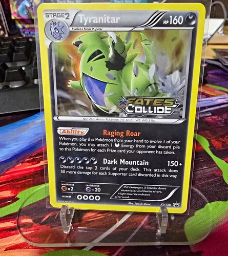 2016 Pokemon XY Tyranitar XY130 Fates Collide 2016 English Holo Promo