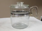 Vintage Pyrex Flameware Glass 6-9 Cup Percolator Coffee Pot - 7759