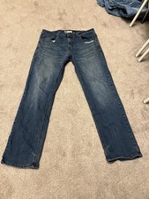 Vintage Royal Blue Jeans Mens 36x32 Baggy Wide Leg Hip Hop Skate Grunge Y2K