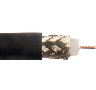 Belden 8221 010 BLK RG-59/U Coaxial Cable 80 Ohm 22 AWG 1000ft Spool   Black