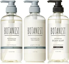 BOTANIST Shampoo Treatment Body Soap 3-Piece Set Scalp Cleanse x Moist Japan