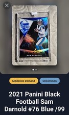 2021 Panini Black - Sam Darnold #76 Silver /75