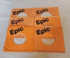 45 RPM 7" RECORD SLEEVES CO. SLEEVE 6 PACK SEE PHOTOS Epic Records SLV347
