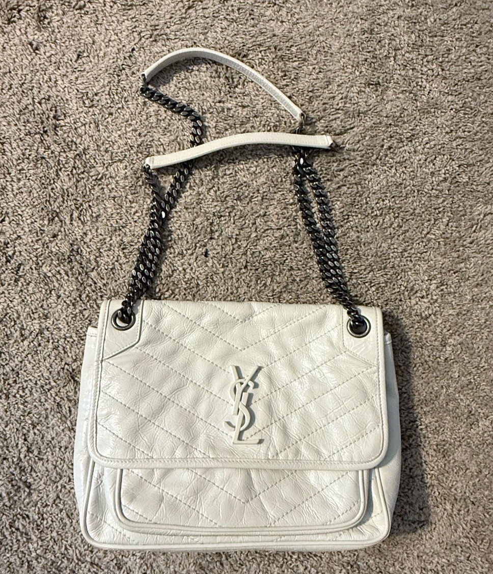 Borsa a tracolla YVES SAINT LAURENT Niki catena bianca