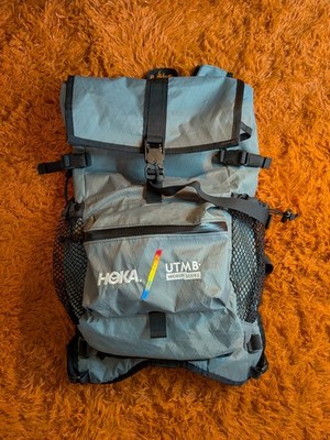 Mission Workshop Speedwell waterproof backpack w/ Hoka UTMB logo