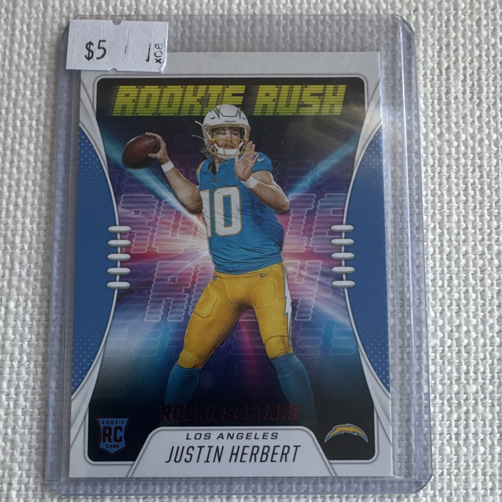 Panini 2020 Rookies & Stars Rookie Rush Justin Herbert RR-3 RC
